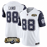 Men & Women & Youth Dallas Cowboys #88 CeeDee Lamb White Navy 2023 F.U.S.E. NFC East Champions Patch Stitched Jersey,baseball caps,new era cap wholesale,wholesale hats